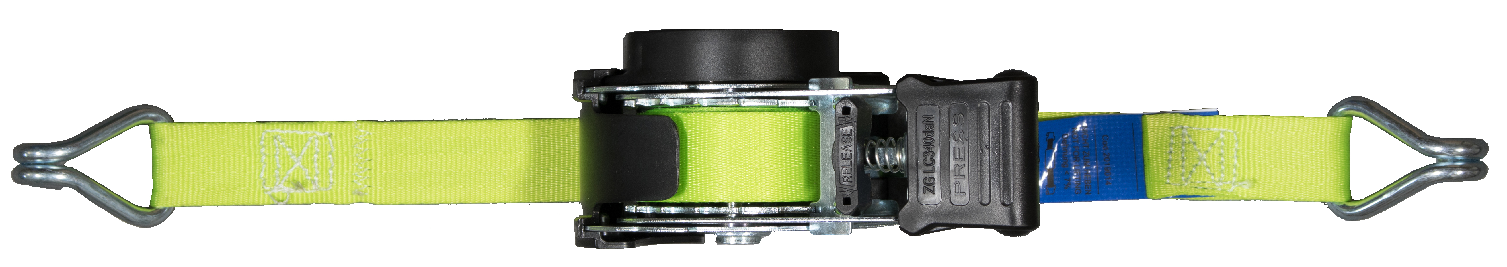 Spanngurt ZurrMatic mit Aufrollmechanik, 25 mm Bandbreite, Spitzhaken